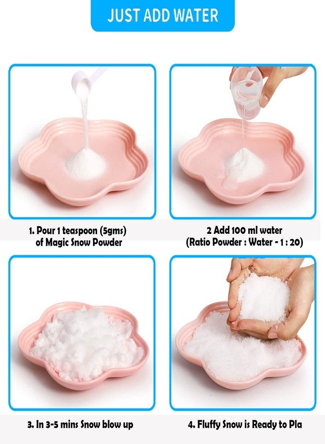 SNEKI Fake Instant Ice Snow Making Powder Kit for Girls Boys Kids Perfect for Snow Theme Fun Playing Party School Projects Games Christmas Tree Decoration (50 gm) (Pack of 1 Snow Powder) - Image 3